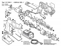 Bosch 0 601 934 652 GSR 9,6 VES-1 Cordless Screwdriver 9.6 V / GB Spare Parts GSR9,6VES-1